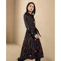 LILYSILK Kleid aus Seide mit Louisville-Print 100% Reine Seide Deutschland Louisville-Druck M