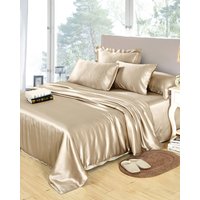 LILYSILK Luxus Bettwaesche Aus Seide Taupe DE 100% Seide Modernen Leicht Und Atmungsaktiv Bettwäsche Set 240x220cm + 2x 80x80cm