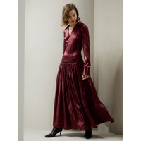 LILYSILK Kleid Seide 100% Seide Klasse 6A Funktionalität Und Dezentes Design Gemütlich & Bequem Rotwein 34 Deutschland