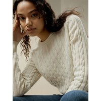 LILYSILK Merino Kaschmir Pullover Damen Inspiriert Vom Preppy-Stil Hautfreundlich Und Atmungsaktiv Weiß M DE