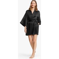 LILYSILK Morgenmantel Damen Seide Schwarz Deutschland 100% Seide Klasse 6A Mini Schlicht Und Leicht XS