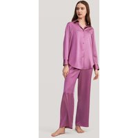 LILYSILK Pyjama Damen Seide Violett DE 100% Seide Schlichtes Und Doch Schickes Schlicht Und Leicht L