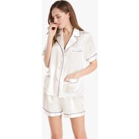 LILYSILK Seidenpyjama Damen DE Leicht Und Weich Natürliches Weiß Xs