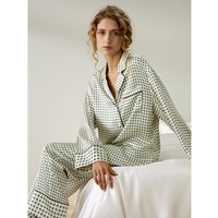 LILYSILK Seidenpyjama Damen Grafikdruck Deutschland Bedruckte Maulbeerseide Weich Und Glatt Normale Passform XS