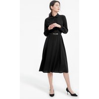 LILYSILK Schlicht Und Leicht Twist Front Elegante Seidenkleider Damen In Schwarz Für Die Arbeit Deutschland Schwarz XS