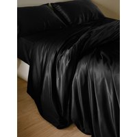 LILYSILK Bettbezug Aus Maulbeerseide Schwarz Deutschland 100% Seide Nahtloser Super Weich Bettdeckenbezüge 200x220cm