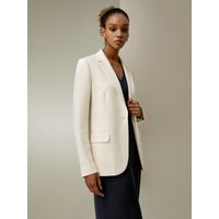 LILYSILK Seide Blazer Lilienweiß DE Schmeichelhafte Silhouette Sorgt Eleganten Und Raffinierten 40