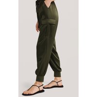 LILYSILK Seidenhose für Damen Leicht und weich Deutschland Safari grün 36