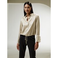 LILYSILK Seidenbluse Damen Charmeuse Seide Mit Kordelzug Atmungsaktiv Superleicht Taupe S Deutschland