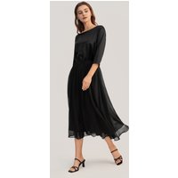 LILYSILK Seide Hemd Damen Schwarz DE 100% Seide Klasse 6A Einfach Schlicht Und Leicht XL