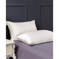 LILYSILK Seide Kissenbezug Weiß DE 100% Grade 6A Maulbeerseide Mit Seitlichem Hotelverschluss Weich Und Gemütlich 80X80Cm