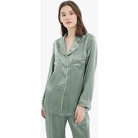 LILYSILK Seide Pyjama Damen Avocadogrün Deutschland 100% Seide Glatt Leicht Und Atmungsaktiv S