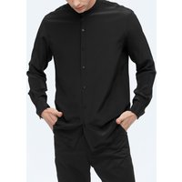 LILYSILK Seiden Hemden Herren Schwarz Deutschland 100% Seide Klasse 6A Geschäftsformale Schlicht Und Leicht XL