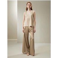 LILYSILK Seidenhose Damen Bronze Deutschland Weich Und Bequem Entspannte Passform Stilvoll Und Individuell 36