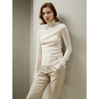 LILYSILK Seiden Kaschmir Pullover Kaschmir Seide Must-Have Für Den Herbst Gemütlich & Bequem Weiß L Deutschland