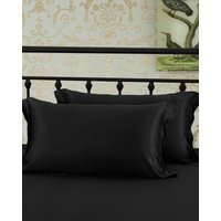 LILYSILK Seiden Kissenbezug Schwarz Deutschland 100% Reine Seide 25 Momme Leicht Und Atmungsaktiv Kopfkissenbezüge 40X80Cm