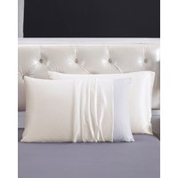 LILYSILK Seiden Kopfkissenbezug Weiß Deutschland 100% Maulbeerseide Komfortabel Und Freundlich Für Allergiker Kissenhülle 80X80Cm