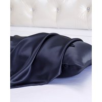 LILYSILK Seiden Kopfkissenbezug Dunkel Blau Deutschland 100% Reine Seide Mit Seitlichem Hotelverschluss Kissenbezüge 80X80Cm