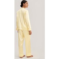 LILYSILK Seiden Pyjama Set Damen Gold Deutschland 100% Grade 6A Maulbeerseide Dezente Weiße Nähte Schlicht Und Leicht M