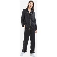 LILYSILK Seiden Pyjama Set Damen Schwarz Deutschland Reine Seide Außergewöhnlich Weich Weich Und Gemütlich XS