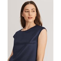 LILYSILK Seiden T Shirt Dunkel Blau DE 100% Seide Mit Flügelärmel Hautfreundlich Und Atmungsaktiv XL