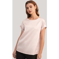 LILYSILK Seiden T Shirts Damen Hell Beige DE Normale Passform Hygroskopisch XS