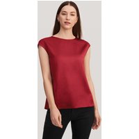 LILYSILK T Shirt Seide Rotwein DE 100% Seide Klasse 6A Pflegeleicht Schlicht Und Leicht XS