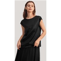 LILYSILK T Shirt Seide Damen Schwarz Deutschland 100% Seide Klasse 6A Pflegeleicht Atmungsaktiv XS