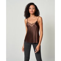 LILYSILK Seiden Tops für Damen DE Leicht Dunkler Kaffee XS