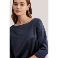 LILYSILK Seidenbluse Damen Dunkel Blau Deutschland 100% Seide Klasse 6A Einfach Super Weich M