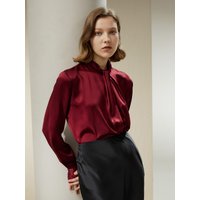 LILYSILK Bluse Seide Damen 100% Seide Mit Knitteroptik Weich Und Gemütlich Acerola 34 Deutschland