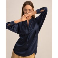 LILYSILK Seidenblusen Hautfreundlich und atmungsaktiv Dunkel Blau S DE