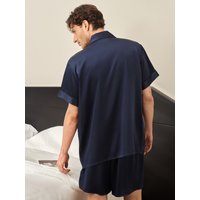 LILYSILK Seidenpyjama Herren DE Weich Und Gemütlich Dunkel Blau M