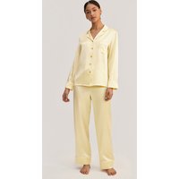 LILYSILK Seidenpyjama Set Damen Gold Deutschland 100% Seide Schillernden Glanz Leicht Und Weich L