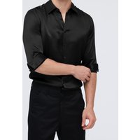 LILYSILK Seidenshirt Herren Schwarz Deutschland Reine Seide Vielseitig Super Weich M