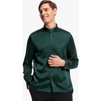 LILYSILK Seidenshirt Herren Tannengrün DE Reine Seide Klassisches Leicht Und Weich M