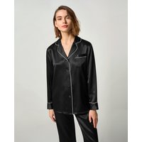 LILYSILK Strass besetzte Pyjama Damen Seide Hautfreundlich und atmungsaktiv Deutschland Schwarz L