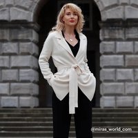 LILYSILK Strickblazer Damen Creme Deutschland Lapel-Kragen Hautfreundlich Und Atmungsaktiv L