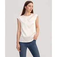 LILYSILK Seidenbluse Damen Basic Seiden-T-Shirt Mit Flügelärmeln Elfenbein XL