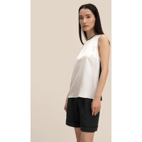 LILYSILK T Shirt Seide Elfenbein & Schwarz DE 100% Seide Klasse 6A Business-Stil Super Weich 30