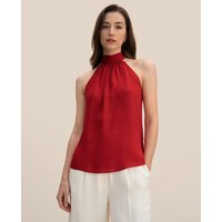 LILYSILK Trägertop Seide Damen Rot DE 100% Seide Klasse 6A Entspannte Passform Leicht Und Weich 38