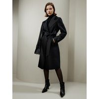 LILYSILK Trenchcoat Aus Seidenwollmischung Offensichtlicher Zurückhaltender Luxus Hautfreundlich Und Atmungsaktiv Schwarz XL Deutschland