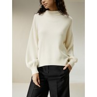 LILYSILK Woll Pullover Damen Kaschmir Wolle Überschnittene Schulter Gemütlich & Bequem Weiß L Deutschland