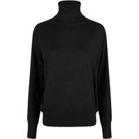 MARC AUREL Strickpullover Rollkragenpullover in Feinstrick-Optik black