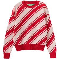 United Colors of Benetton Strickpullover mit diagonalem Streifenmuster