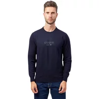 Blauer Pullover mit langen Ärmeln aus Baumwolle Guess