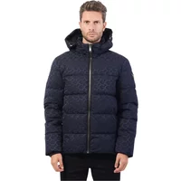 Herren Gepolsterte Kapuzenjacke Blau Guess