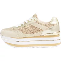 Beige Sneakers mit 4G Logo Print Guess