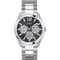 Multifunktionale ZEN Uhr in Silber/Schwarz Guess