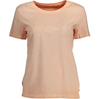 Stilvolles Rosa besticktes Logo-T-Shirt Guess